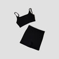 Women’s Seamless Yoga Set with Padded Sports Bra & Workout Shorts